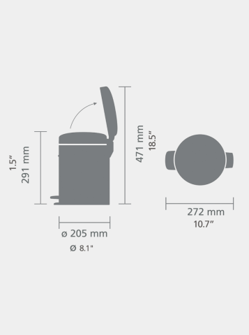 Treteimer newIcon 5 Liter - Warm Brass