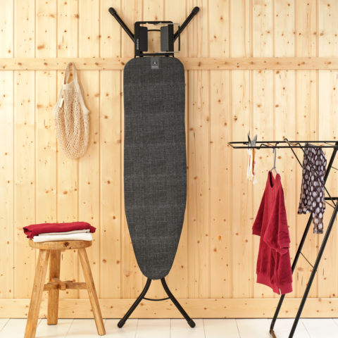 Table à repasser taille A 110 x 30 cm, pour fer vapeur - Denim Black, Coton equitable