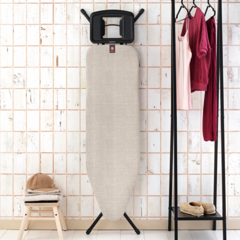 Ironing Board B 124 x 38 cm, for Steam Iron - Denim Grey, Fairtrade cotton