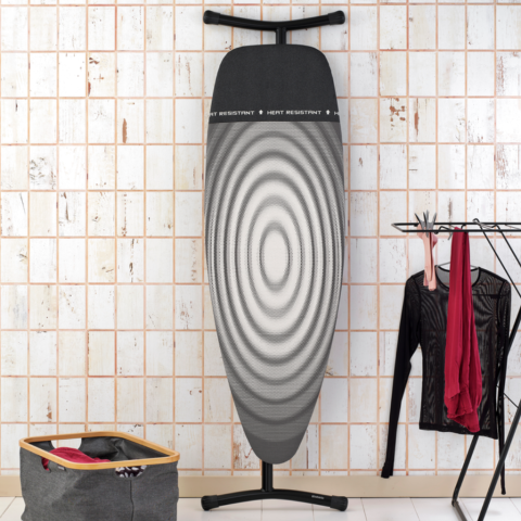 Mesa de planchar D 135 x 45 cm, para plancha y generador de vapor - Titan Oval, Algodón Fairtrade