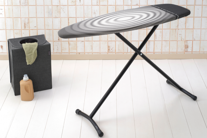 Mesa de planchar D 135 x 45 cm, para plancha y generador de vapor - Titan Oval, Algodón Fairtrade