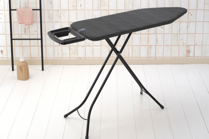 Table à repasser taille C 124 x 45 cm, pour fer vapeur - Denim Black, Coton equitable
