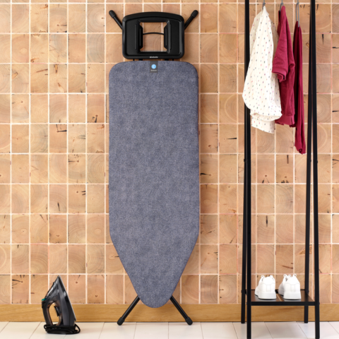 Table à repasser taille C 124 x 45 cm, pour fer vapeur - Denim Blue, Coton equitable