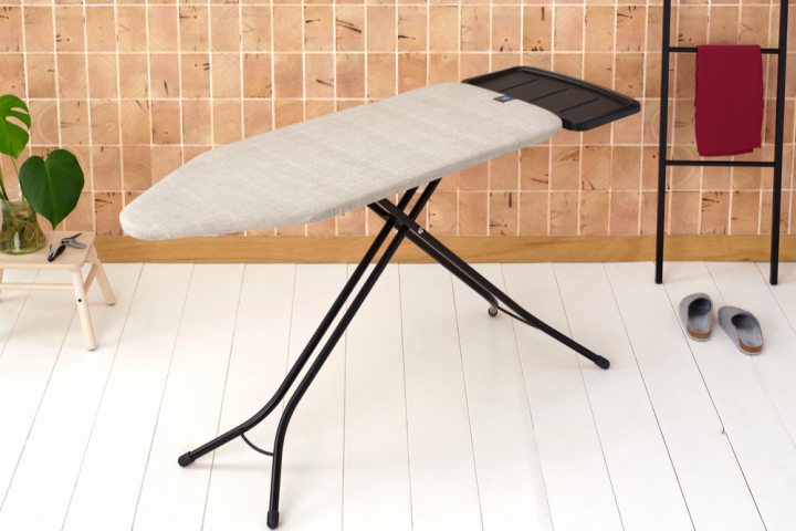 Table à repasser taille C 124 x 45 cm, pour centrale vapeur - Denim Grey, Coton equitable