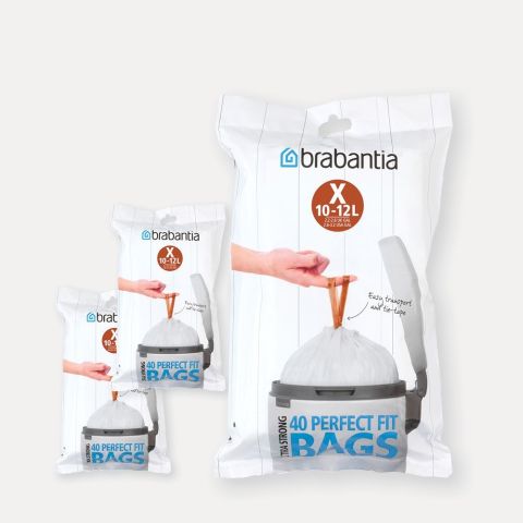 PerfectFit Bags For Bo & newIcon, Code X (10-12 litre), 3 Dispenser Packs, 120 Bags