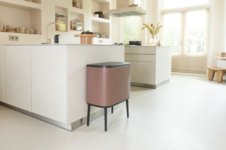 Bo Touch Trash Can 3 + 6 gallon (11 + 23 liter)- Satin Taupe
