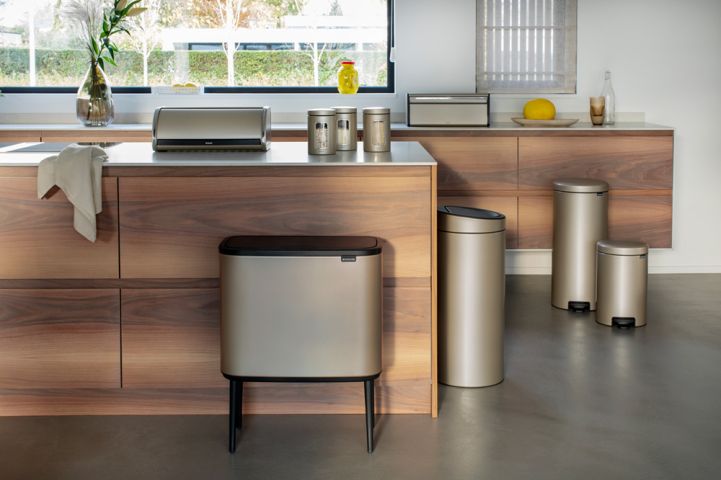 Bo Touch Bin 3 x 11 Liter - Metallic Gold