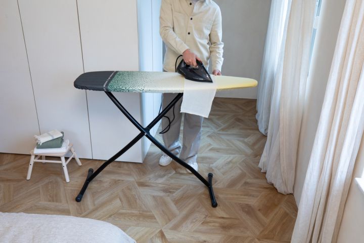 Deska do prasowania D 135 x 45 cm, na żelazko parowe i generator pary – New Dawn, Bawełna Fairtrade