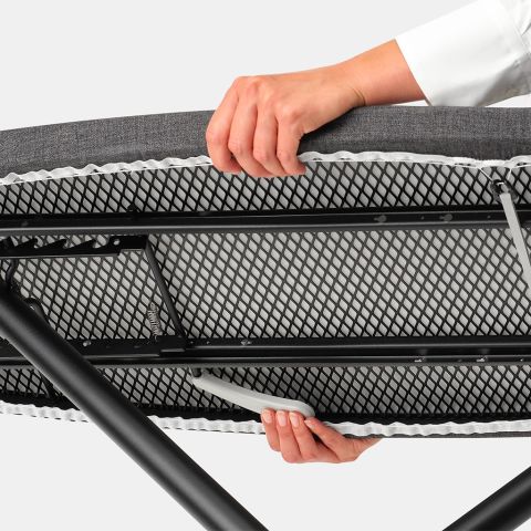 Mesa de planchar D 135 x 45 cm, para plancha y generador de vapor - Titan Oval, Algodón Fairtrade