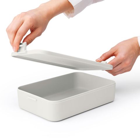 Make & Take Boîte à repas Grande, Plastique - Light Grey