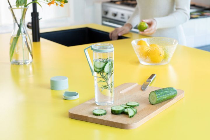Make & Take Bottiglia per acqua Con filtro infusore da 0,5 litri - Jade Green