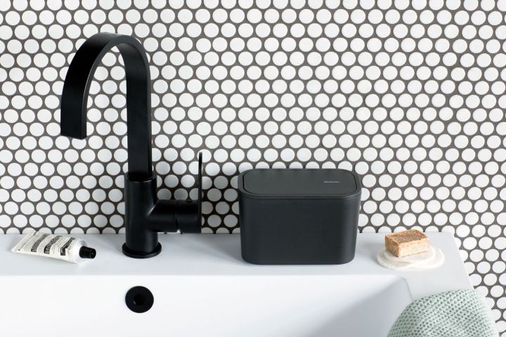 MindSet Bathroom Waste Caddy Dark Grey