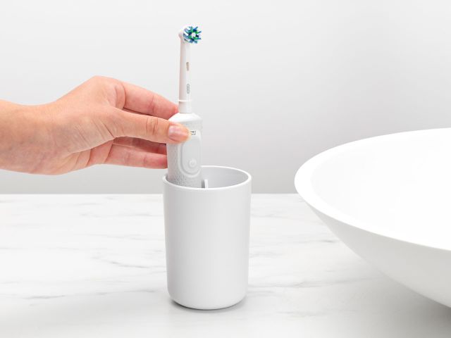 Porte brosse à dents Renew, avec séparateur - White