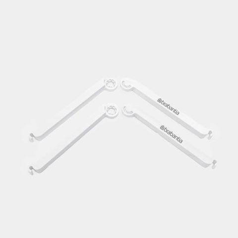 Hangon 20/25 meter - Set kunststof onderrek scharnier Set van 4 - White