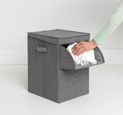 Panier à linge empilable 35 litres - Pepper Black