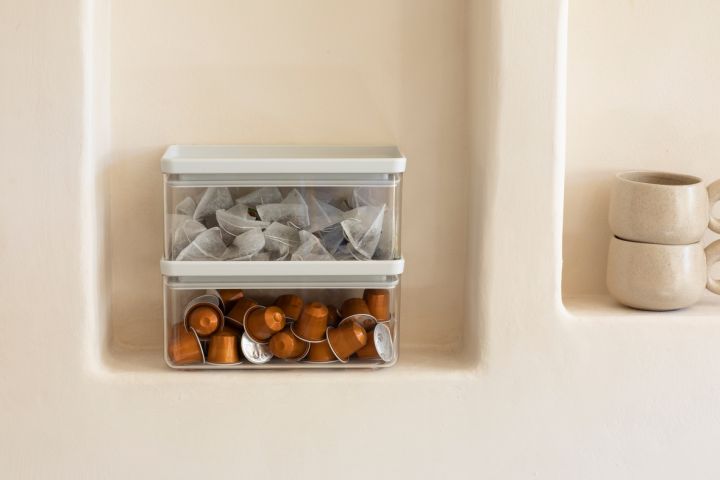 Recipiente, apilable 1,5 litros - TASTY+ - Light Grey