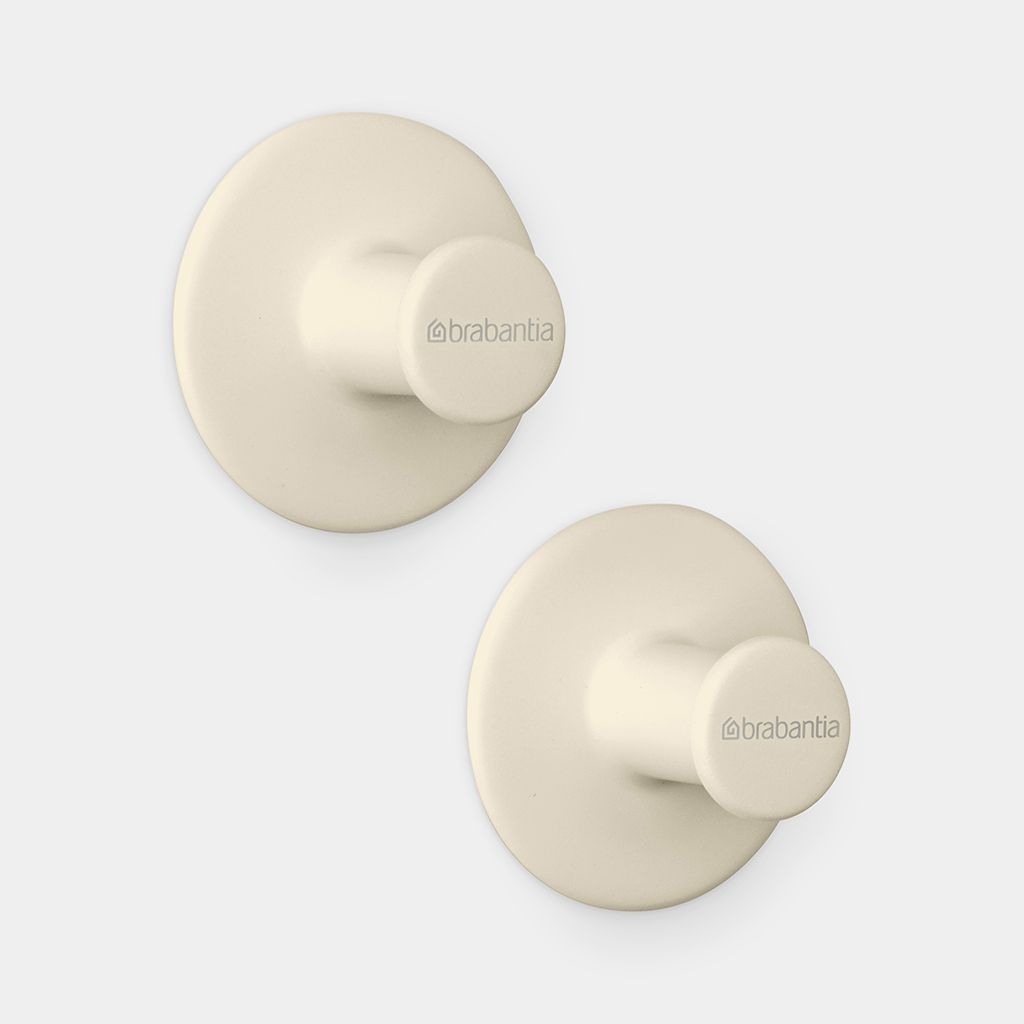 Towel Hooks ReNew - Set of 2, screws and tape included - Soft Beige