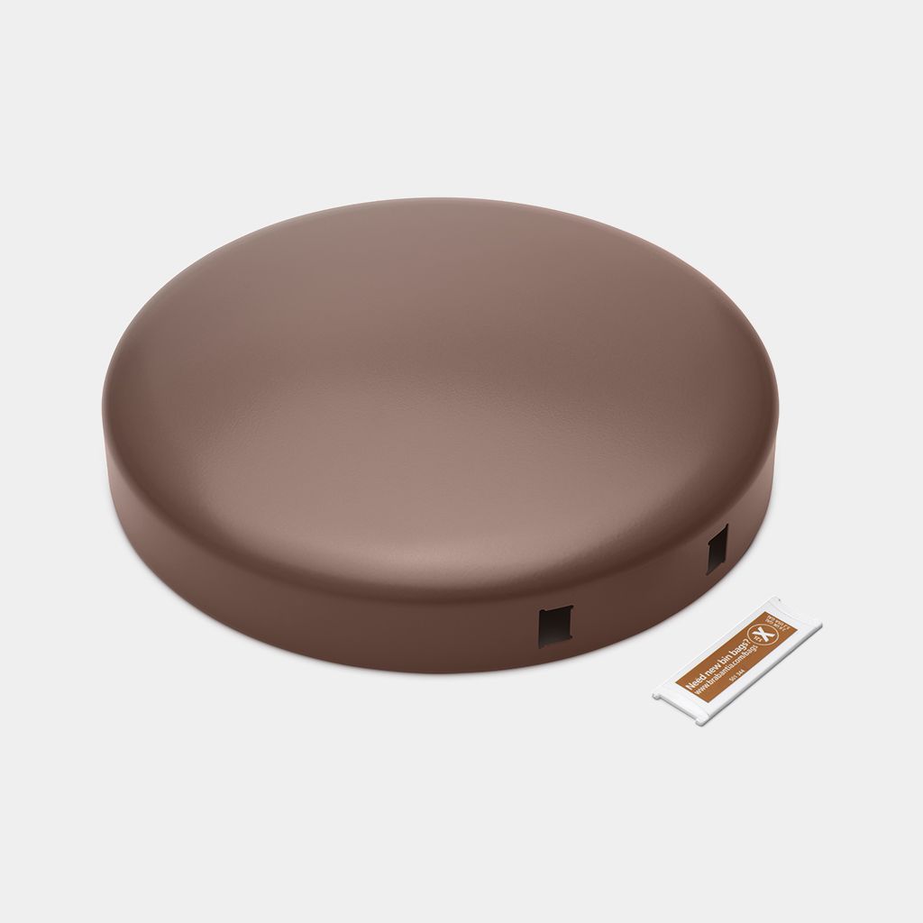 Lid NewIcon Step on Trash Can 3.2 gallon (12L) - Satin Taupe