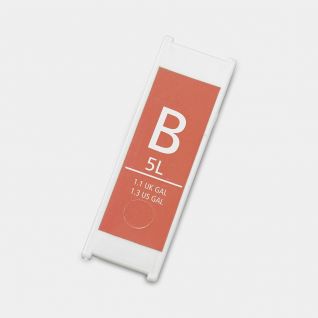 Etykietka plastikowa z oznaczeniem pojemności, kod B 5-7 l - Orange
