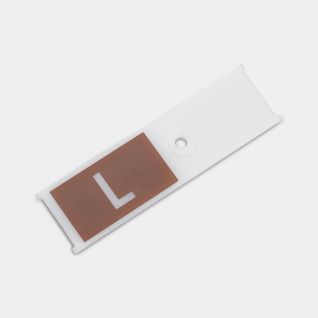 Etykietka plastikowa z oznaczeniem pojemności, kod L 45 l - Brown