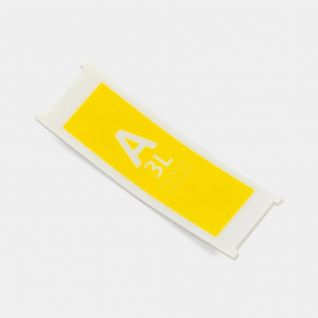 Plastic Capacity Tag, 3L Yellow
