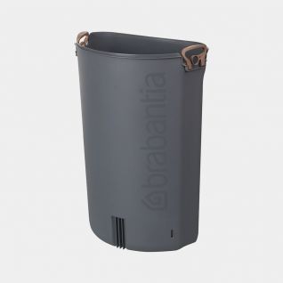 Plastic Inner Bucket Pedal Bin Flatback+ 40 litre - Grey