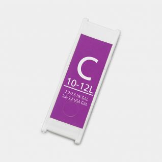 Kapazitätsschild aus Kunststoff, Code C 10-12 Liter - Purple