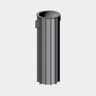 Base tubo fissaggio Ø45mm - Black