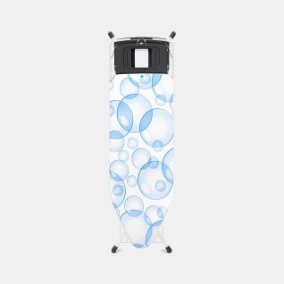 Ironing Board C 49 x 18 in (124 x 45 cm), for Steam Generator, with Linen Rack - Bubbles