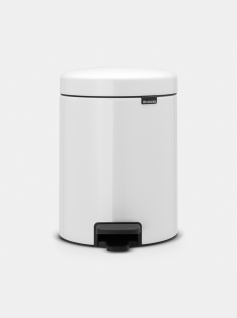 NewIcon Pedal Bin 5 litre - White