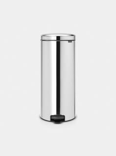 NewIcon Pedal Bin 30 litre - Brilliant Steel