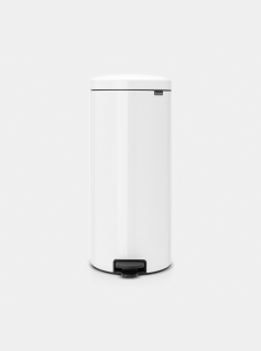 Poubelle à pédale newIcon 30 litres, Seau Intérieur Métal - White