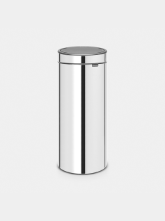 Touch Bin New 30 litre - Brilliant Steel