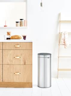 Touch Bin New 30 litre - Matt Steel