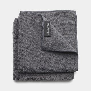 Chiffons de nettoyage en microfibre Set de 2 - Dark Grey