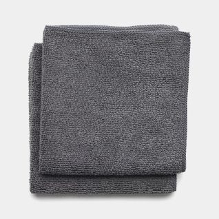 Chiffons de nettoyage en microfibre Set de 2 - Dark Grey