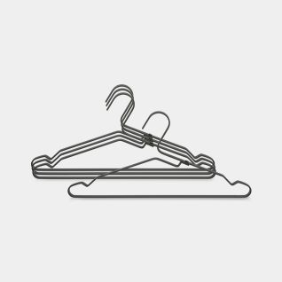 Aluminium Clothes Hangers Set of 4 - Black