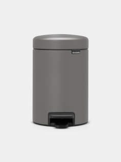 NewIcon Pedal Bin 3 litre - Mineral Concrete Grey
