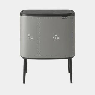 Bo Touch Bin 11 + 23 liter - Mineral Concrete Grey
