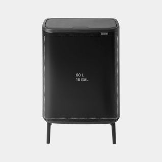 Bo Touch Bin Hi 60 litre - Matt Black