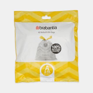 Sacs poubelle PerfectFit Code A (3-5 litres), Distributeur 40 sacs