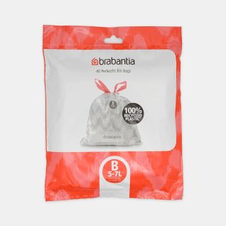 Sacs poubelle PerfectFit Code B (5-7 litres), Distributeur, 40 sacs