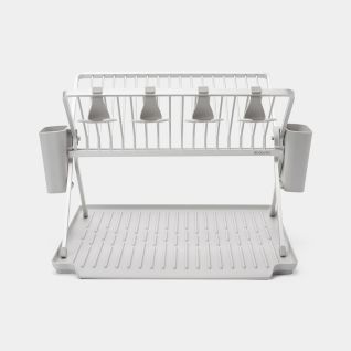 Foldable Dish Drying Rack SinkSide, Large - Mid Grey