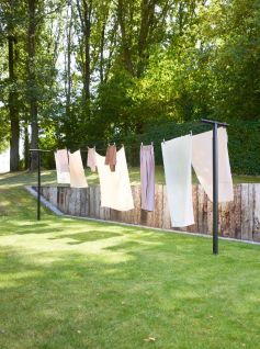 HangOut Wäscheleinen mit Stangen Black, 50 Meter