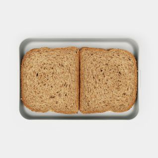 Make & Take Lunch Box Flat, Plastic - Light Grey