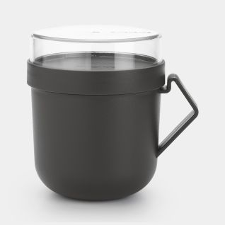 Make & Take Soup Mug 0.6L, Plastic - Dark Grey