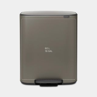 Poubelle à pédale Bo 60 litres - Platinum