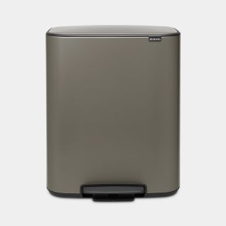 Poubelle à pédale Bo 60 litres - Platinum