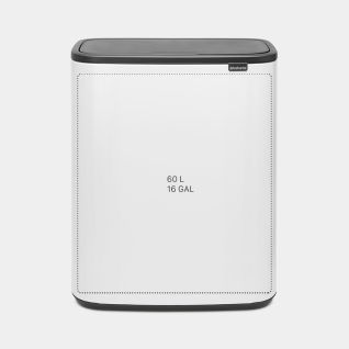 Bo Touch Bin 60 litre - White