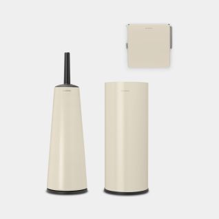 Toilet Accessory Set ReNew, Set of 3 - Soft Beige